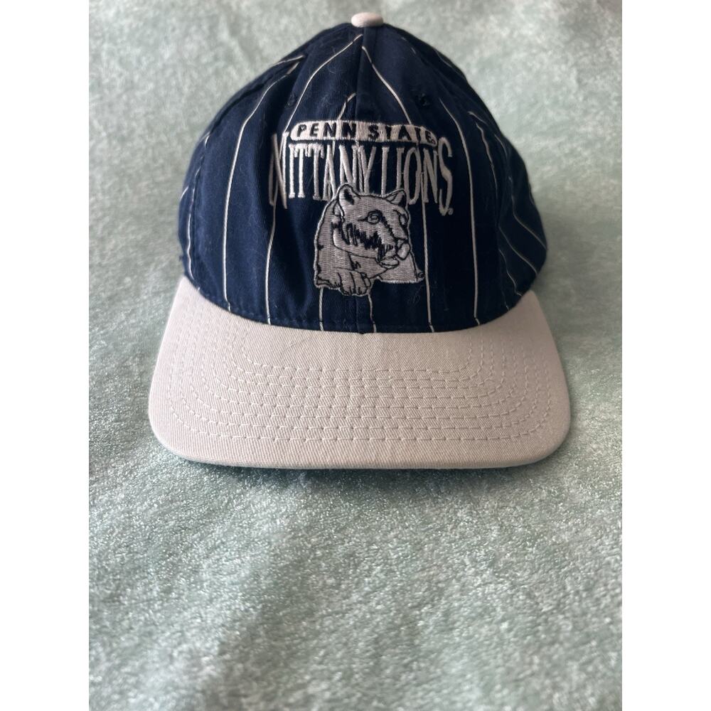Vintage Penn State Nittany Lions Pinstripe SnapBack Hat The Game 90s NCAA Rare
